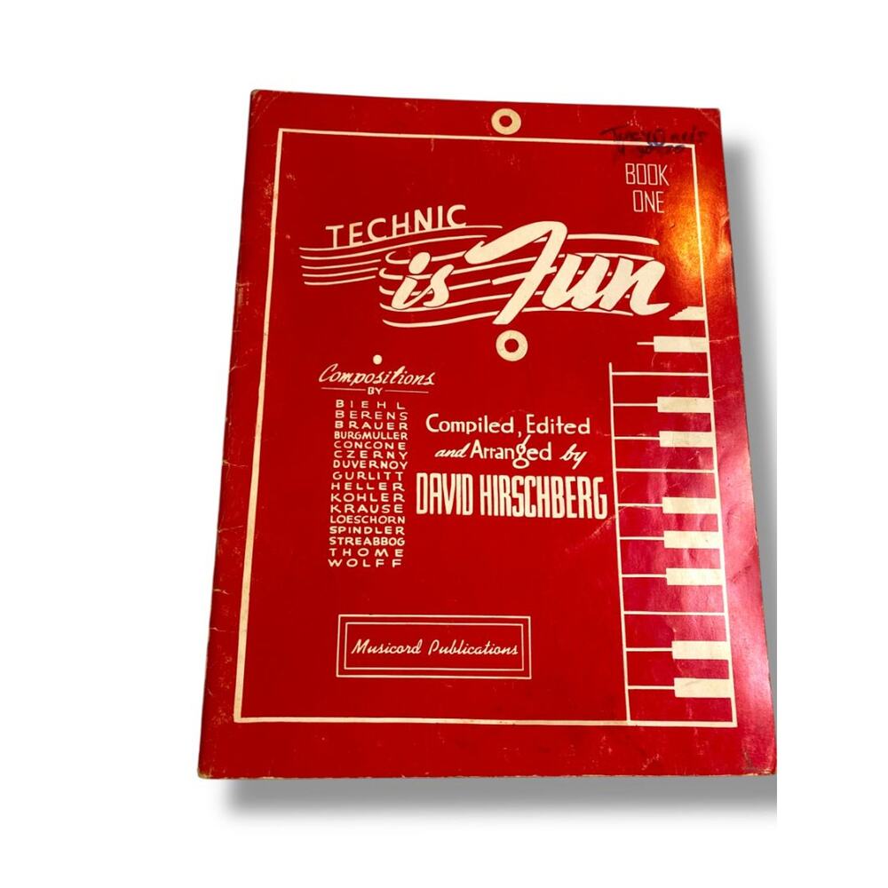 1941 Technic is Fun Book One David Hirschberg Piano Music